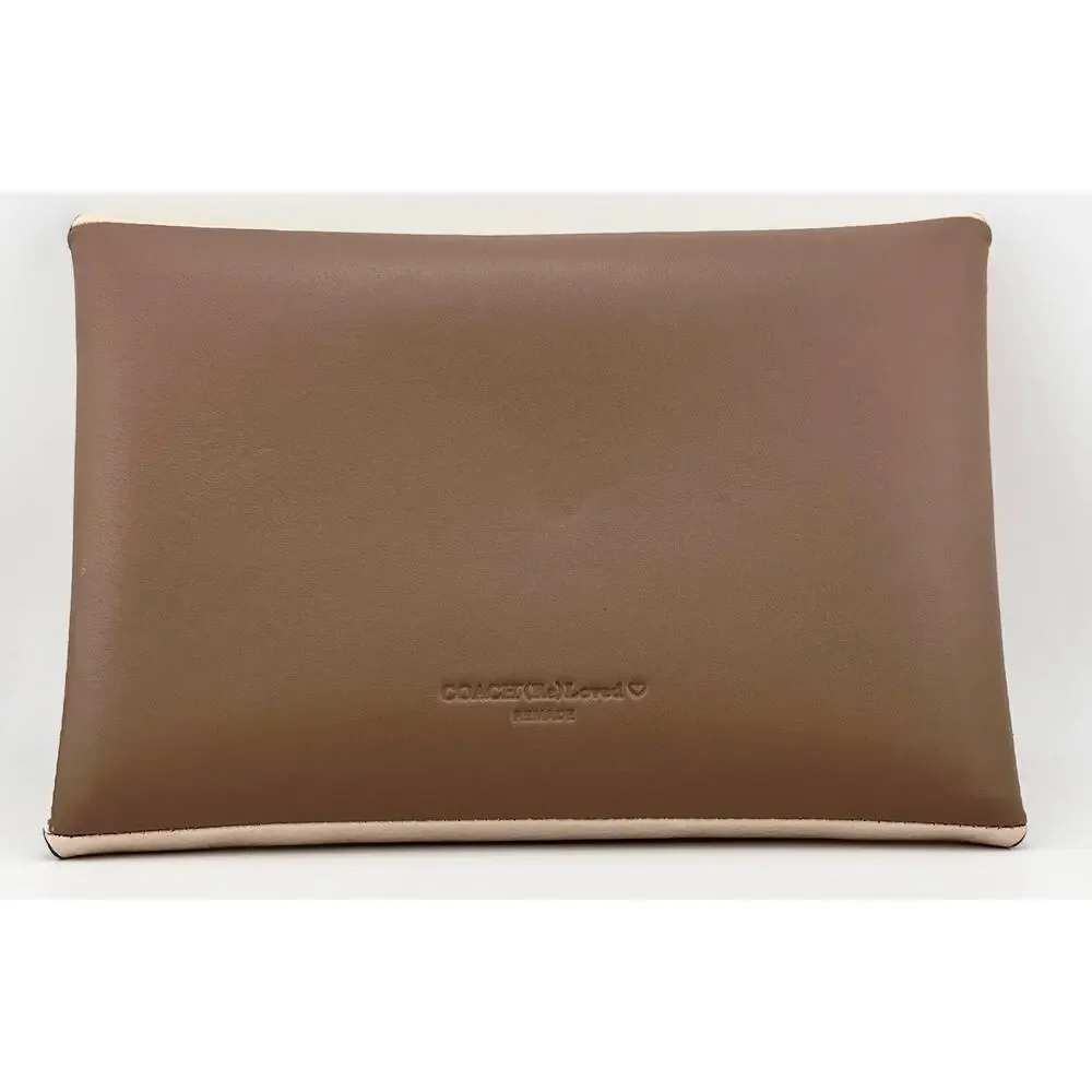 COACH - Remade Color block Large Pouch CREAM